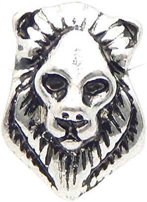 Cherityne Lion Head Fit Pandora Charm Silver Plated Bead