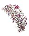 Women's Rhinestone Flower Hair Barrette Clip Hair Pin Antique Silver IMB2111
