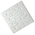 Art3d PVC 3D Wall Panels White Brick Wall Tiles, 19.7" x 19.7" (12 Pack)