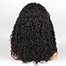 vvBing Hair Wig Synthetic Lace Front Wigs Curly Hair Heat Resistant Fibers Loose Curly Lace Front Wigs Glueless With Baby Hair Color Dark Brown 16inch