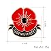 Red Lest We Forget Poppy Brooch Pins Broach For Hero Soldier Remembrance day Gifts