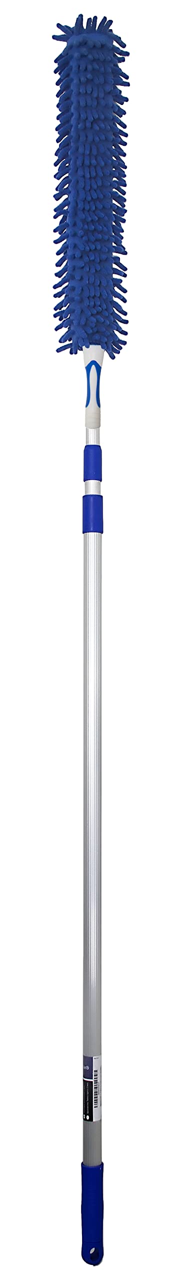 WinHux Extendable Chenille Duster - Extra Long Telescopic Dusting Tool with Bendable Washable Head, Lightweight Aluminium Handle, 3.5 Metre Duster for High Ceilings, Fans and Hard to Reach Areas