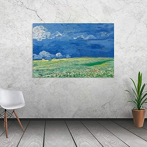 世界名画 ゴッホ Wheatfield Under Thunderclouds 荒れ模様の麦畑 10年 ゴッホ 油絵 アートパネル 空 絵画 北欧 壁飾り ポスター 草原 キャンバス 玄関 絵画 壁デコレーション インテリア モダン アートパネル 景色 木枠セット 29 7 42cm B07ssyfvgl 1 377円 人気