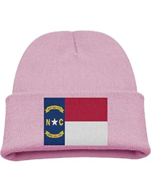 Flag Of North Carolina Kid's Hats Winter Funny Soft Knit Beanie Cap children Unisex