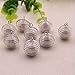 Teenitor 50 Pcs 20x25mm Silver Plated Spiral Bead Cage Charms Pendants, Fits Beads To 19mm Max.