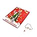 9rice Advent Calendar,24 Days Christmas Emoji Jewellery Advent Calendar +8 Earrings +15 Beads Bracelet (Red)