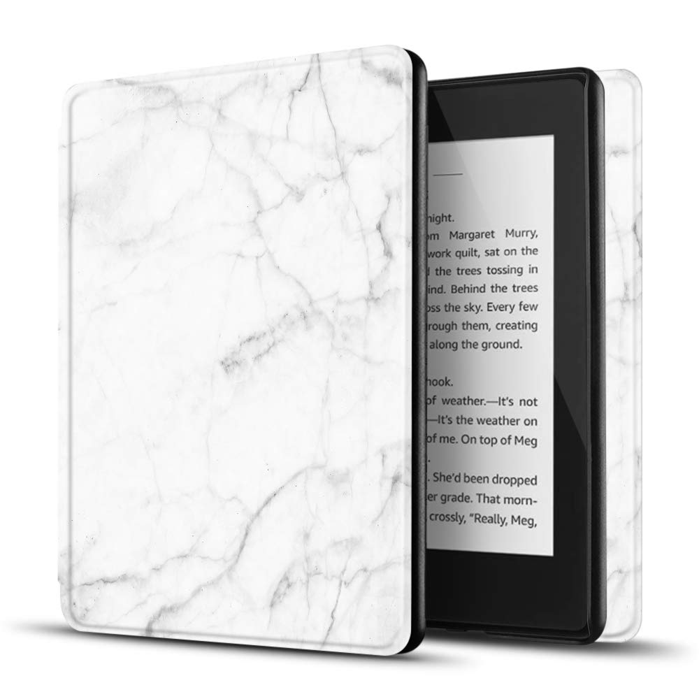 TNP Case for Kindle Paperwhite 10th Gen / 10 Generation 2018 Release - Slim Light Smart Cover Sleeve with Auto Sleep Wake Compatible with Amazon Kindle Paperwhite 2019 2020 Version (Marble White)