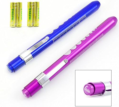 Onh LED nursing Medical Reusable nurse penlight for Pupil Gauge stethoscope pupil gauge healthcare with nurses doctors Warm White