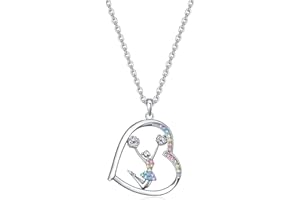NOBBLER Cheerleader Gifts for Girls,Rainbow Cheerleader Necklace Cheerleading Girl Jewelry Pendant,Sport Cheer Accessories Birthday Gifts for Girls Daughter