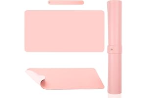 ANGNYA Pink Nail Art Table Mat, Foldable Nail Hand Rest Mat for Nail Arm Rest Cushion, Soft Microfiber PU Leather Nail Arm Rest Pillow Manicure Pad, Nail Table Desk Mat for Nail Technician Manicure(MAT ONLY)