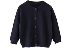 ILAVSUN Little Girl Knit Cardigan Sweater - Toddler Button Down School Uniforms Cardigan