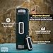 SCOSCHE BoomBottle+ Rugged Waterproof Portable Wireless Bluetooth 4.0 Speaker - Dual 360-Degree 12 Watt 50mm Speakers with Subwoofer and Indoor/Outdoor EQ Functions - Black/Space Gray (BTBPBKSGY)