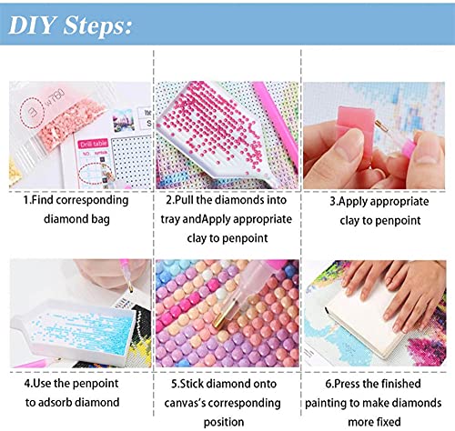 Diamond Painting Mountain Kit,Diamond Art Kits for Adults,Abstract Scenery Paint with Diamonds Round for Gift,Wall Decor(12x16\