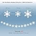 Konsait 24pcs 18FT White Paper 3D Snowflake String Garland for Christmas, New Years, Winter Decoration