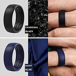 ThunderFit Silicone Rings for Men - Breathable