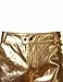 ZEROYAA Mens PU Faux Leather Side Zipper Moto Jeans Style Metallic Gold Pants/Straight Leg Trousers US 36/Asian XXXXL Gold