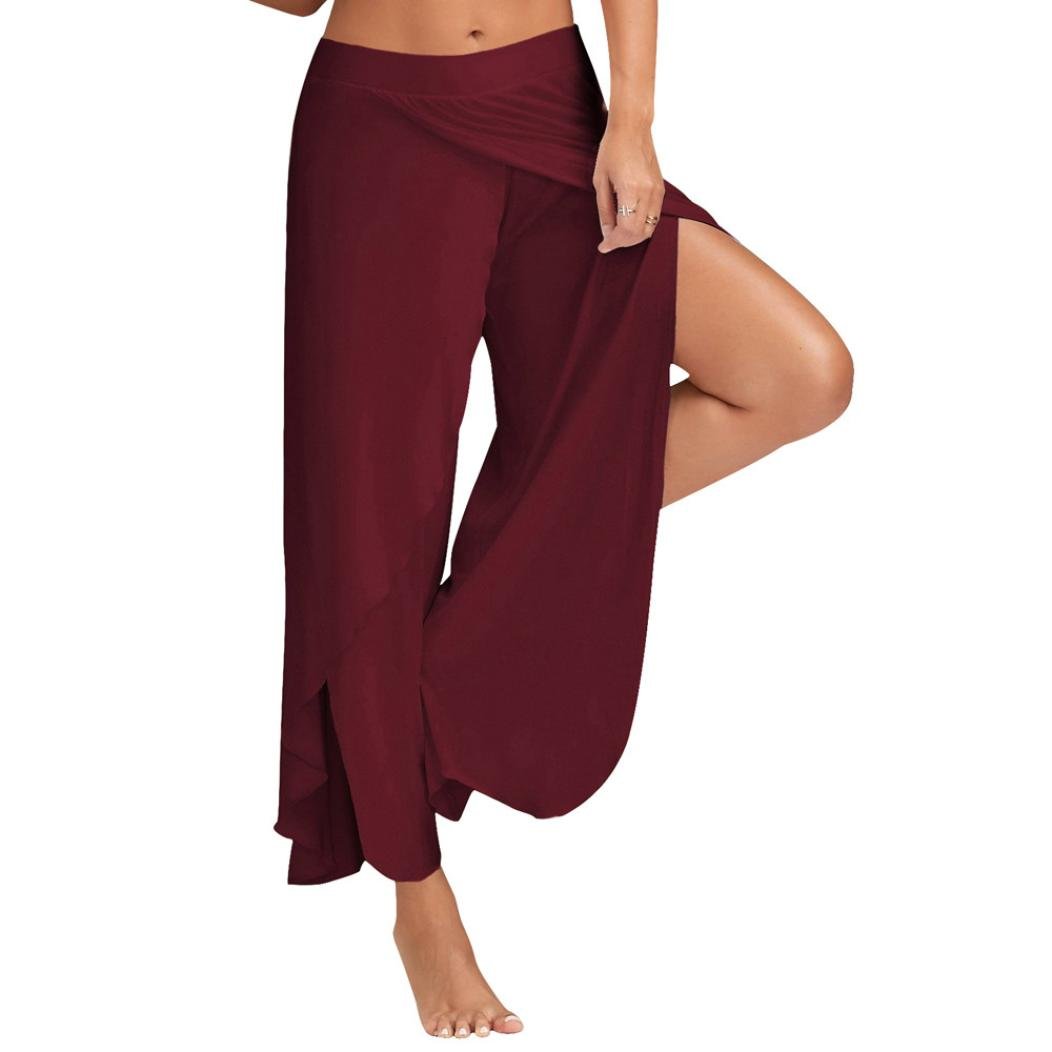 Layered Flowy Solid Slit High Womens Misaky Crooped Pants