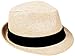 TAUT Unisex Solid Color Short Brim Sun Fedora Hat with Band Natural S/M