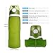 MyFriday Collapsible Water Bottle, Silicone Leak Proof Valve, Medical Grade, BPA Free, 26 oz, 750 mL, Army Green