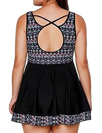 Bañador de tankini con estampado tribal para dama (tallas M a XXXL)