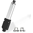 Juyancao 10mm 40N Mini Electric Linear Actuator 0.5 Inch Linear Motion Actuator 12V Actuators with Brackets for Cabinets, Robotics, Home Automation, Window Opener
