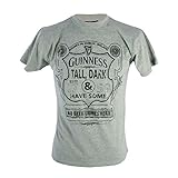 Guinness T-Shirt with Tall, Dark & Have Some Shield Print, Grey colour