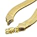 L & L Nation Herringbone Necklace Jewelry Chain 90s Hip Hop Bling: 14K Gold Plated Snake Chain Necklace - Herringbone Costume Jewelry for Men - Perfect for Fashion Jewelry and Bling Jewelry Lovers