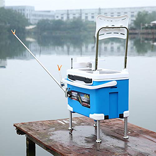 TSSM Einstellbare Angelbox 37L Hochleistungs-Edelstahl-Sitzmultifunktion mit hoher Härte der Rückenlehne – Bild 8