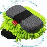 Konpard Ultimate Car Wash Mitt - 2 Pack - Premium Chenille Microfiber Wash Mitt - Wash Sponge - Wash Glove - Lint Free - Scratch Free