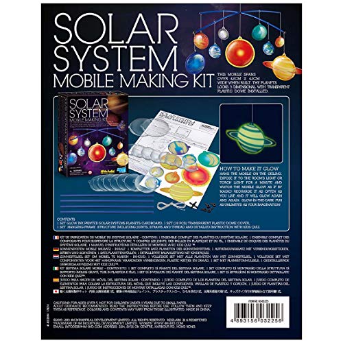 4M Glow-in-the-Dark Solar System Mobile Making Kit, Multi