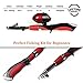 Kids Fishing Pole 55 inches Light Weight Durable Spincast Beginner Fishing Pole with Tackle Box Easy for Boys and Girls (Red Fishing Combo(for Age 4 and Older))