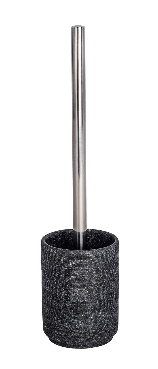 WENKO 22733100 Toilet brush Goa Neo Anthracite - toilet brush holder, Polyresin, 9 x 37 x 9 cm, Anthracite