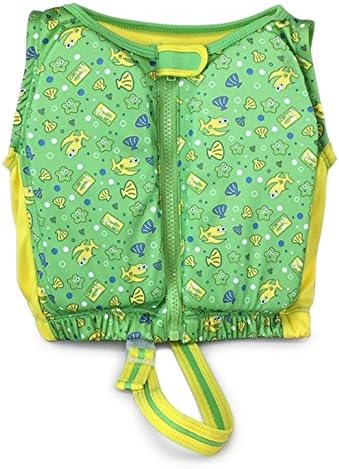 Kids Stuff Green and Yellow Fishes Swim Vest Medium/Large 33-55 lbs