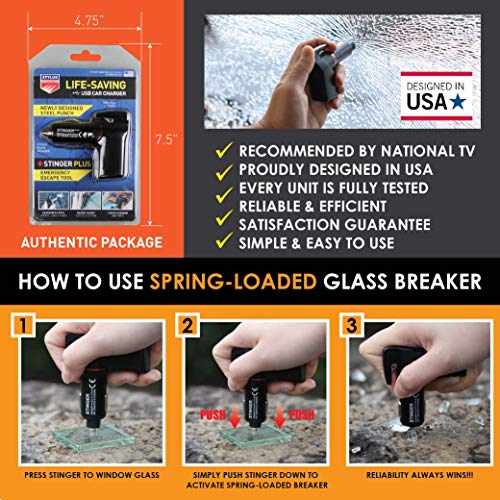 Ztylus Stinger Plus Car Vehicle Emergency Escape Tool, LifeSaving