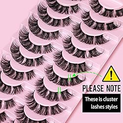 wiwoseo Cluster Lashes Extension Strip Eyelashes