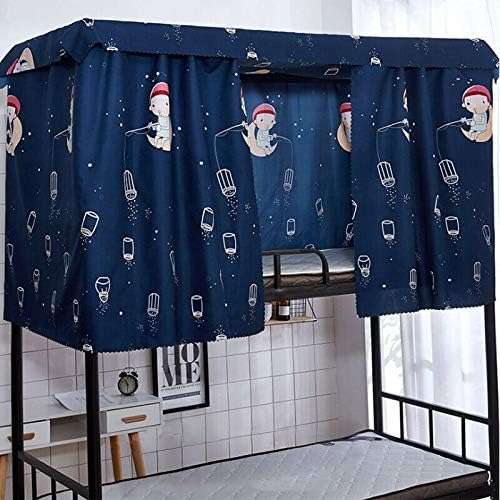 glhsklhdd Students Dormitory Thin Bunk Bed Curtain Lightproof Dustproof Single Bed Tent (4)