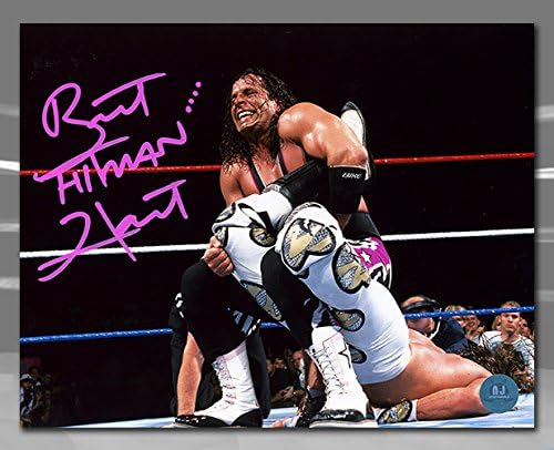 Bret Hitman Hart WWE Autographed Sharpshooter Wrestling 16x20 Photo