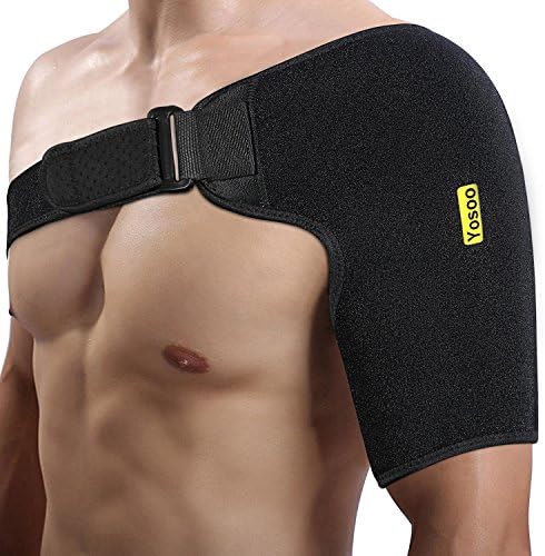 Dislocated Shoulder Brace for Left and Right Size Fits Men and Women, Rotator Cuff Support Adjustable with Mesh Bag for Hot Cold Therapy Shoulder Wrap for Tear Injury AC Joint Dislocated Recovery