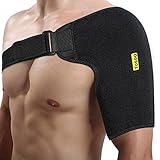 Yosoo Shoulder Brace with Mesh Bags for Hot Cold Therapy for Rotator Cuff Shoulder Tear Injury AC Joint Dislocated Prevention and Recovery, Adjustable Neoprene Shoulder Support Wrap Belt Band