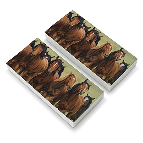 Horses on the Prairie Pecking Order Eraser Set of 2