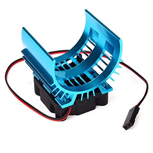 ShareGoo Alloy heat sink Heatsink with 5V Cooling Fan for 1/10 Car 540 550 3650 Size Motor