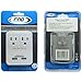 RND Compact Power Station 2.4 Amp Dual USB Ports, 2 AC Outlet Wall Charger (white)