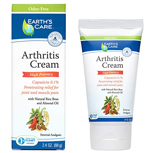 Earth's Care Arthritis Cream 2.4 OZ. / No Parabens,Colors or Fragrances / Not Tested on Animals