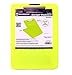 Saunders Hi-Vis Yellow SlimMate Plastic Storage Clipboard with Low Profile Clip - Portable Mobile Organizer for Home, Office, and Business Use (00573)