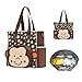 SoHo Franky Monkey Diaper Tote Bag 9pc Travel Set