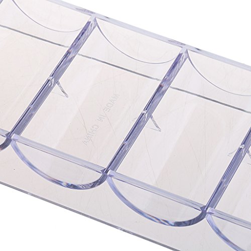image for MonkeyJack Acrylic Poker Chips Tray 100 Chips Storage Case for Party H
