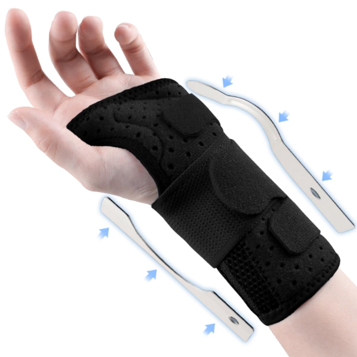Photo 1 of Carpal Tunnel Wrist Brace Night Support with Splints Left Hand, Hand Brace for Arthritis, Tendonitis, Sprain, Injuries, Wrist Pain Relief, Wrist Immobilizer Adjustable Straps and Breathable for Women and Men