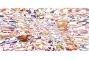 MAIOUSU STORE 100PCS Kawaii Cow Stickers, Cartoon Rainbow Cow Stickers Aesthetic Decals Vinyl Waterproof Stickers for Water Bottle Laptop Luggage Helmet Skateboard Snowboard Guitar Scrapbook Phone Gifts