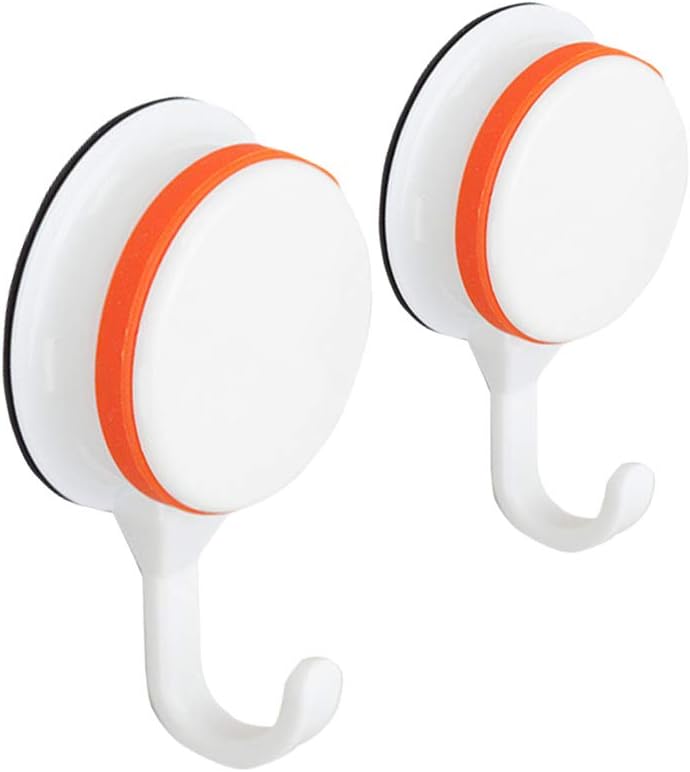 Strong Vacuum Suction Cup Hooks Removable Suction Hook Holder for Shower Kitchen (2 Packs)