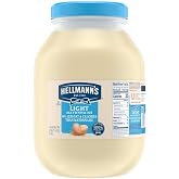 Hellmann's Light Mayonnaise Jar, 1 Gallon (128 Fl Oz) | 100% Cage Free Eggs, Gluten Free, No Artificial Colors or Flavors, Superior Emulsion, for Sandwiches &amp; Bound Salads